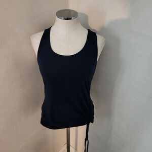 GRACE KARIN Womens Navy Blue Racerback Ruched Side Tank Top‎ Size S